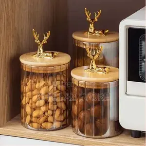 3PC Airtight Storage Pantry Food Glass Jars