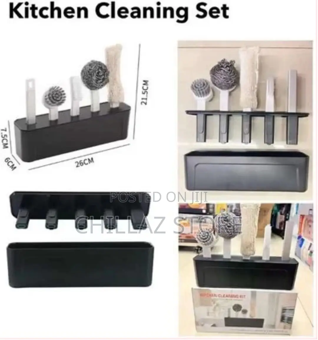 Kitchen Cleaning Kit Folding 4 Type Brushes for Cleaning
