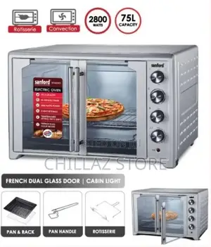 Sanford 75 Litres Double Glass Door Electric Oven