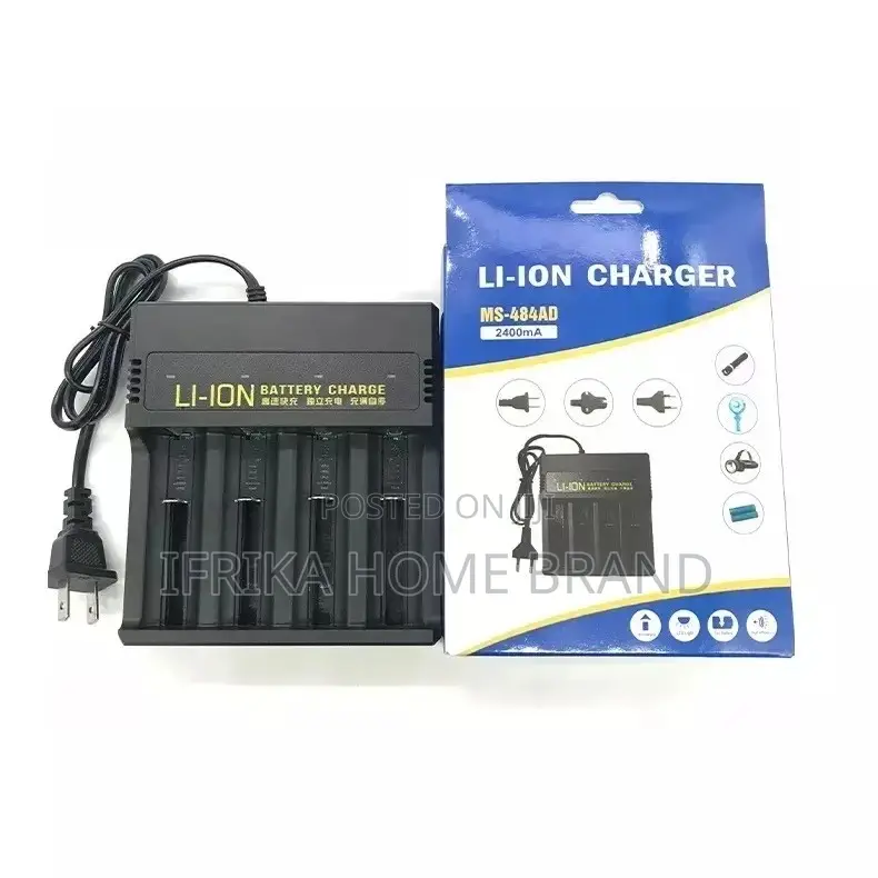 18650 Battery Charger 4 Slots Rechargeable Lithium Charger