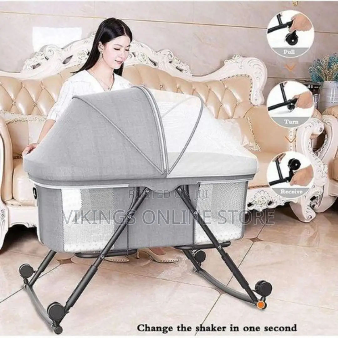 Bedside Baby Crib Cot Bed,Height-Adjustable Travel Cot N Bed