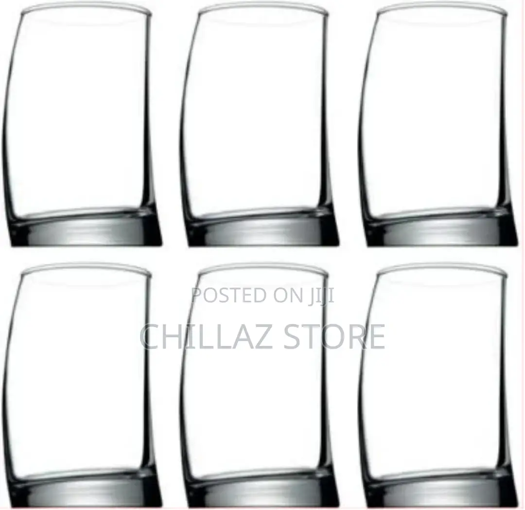 6 Pieces of Curved Rocks Juice Glasses Tumblers
