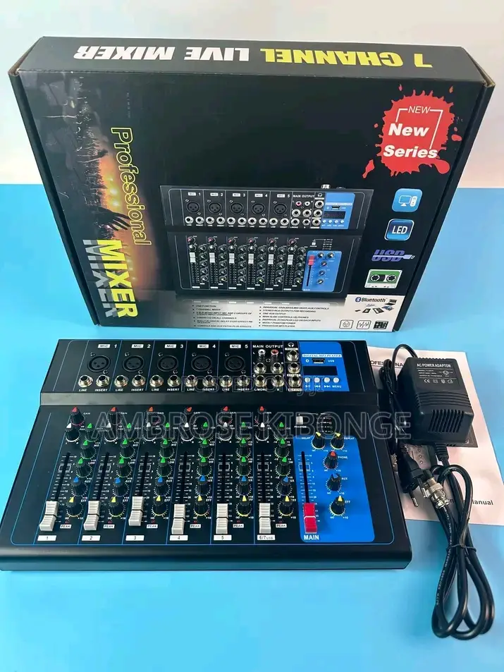 Professional USB Drive F-7 Mixing Console Sound Board Mixer.