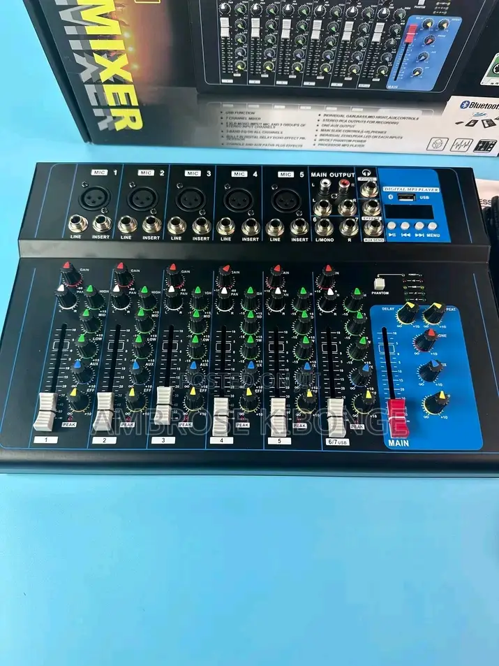 Professional USB Drive F-7 Mixing Console Sound Board Mixer.