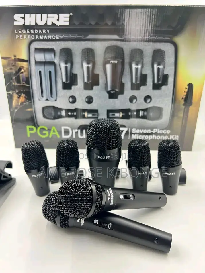 Classic Audio Quality SHURE PGA Drum Kit 7 Piece Microphones