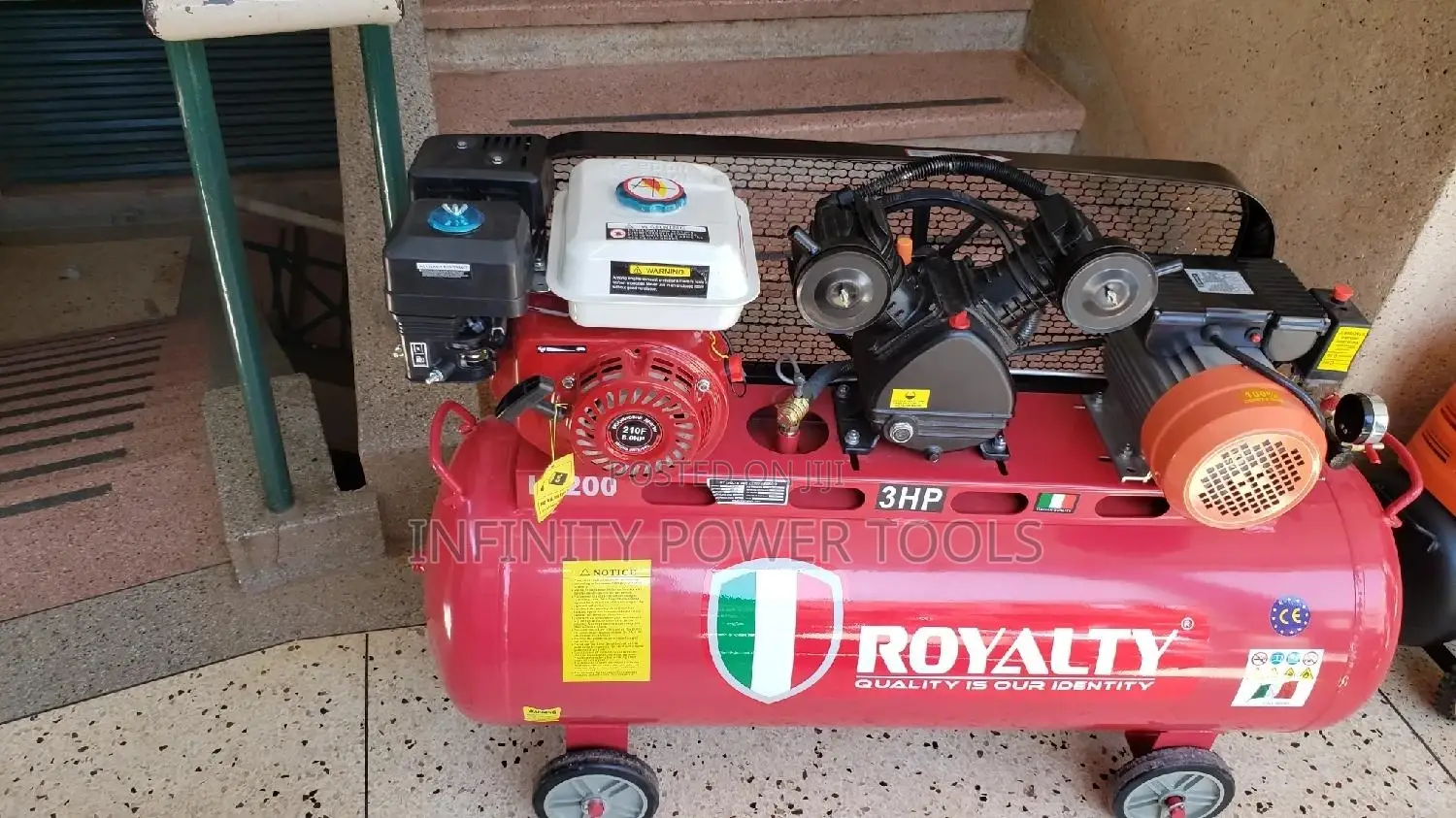 Air Compressor Double (Engine and Motor) 200l
