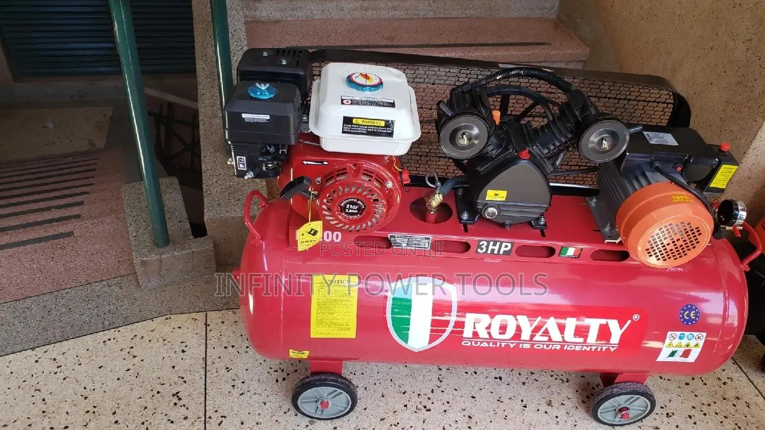 Air Compressor Double (Engine and Motor) 200l