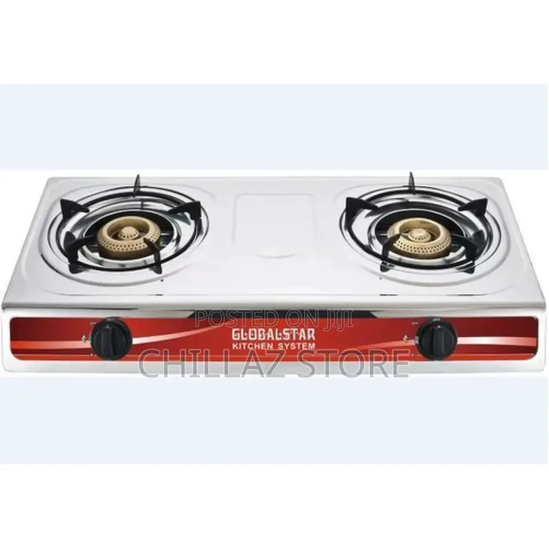 Global Star Double Burner Gas Stove Stainless Steel –
