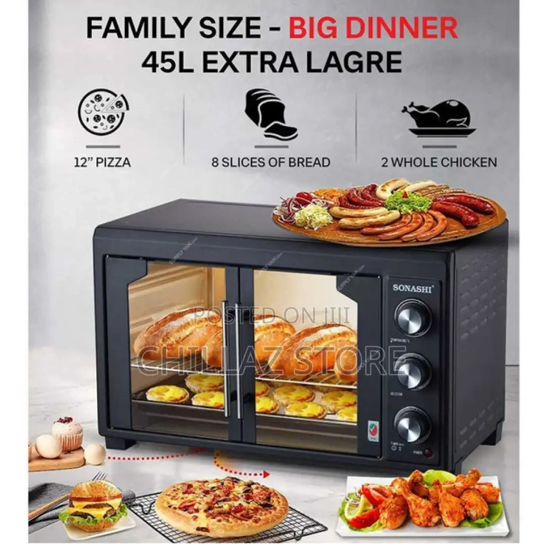 Sonashi French Electric Oven, STO-735F, 45 Ltrs,