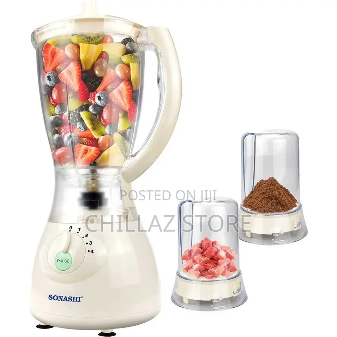 SONASHI 3 in 1 Blender SB-133 – 4 Speed, 550W