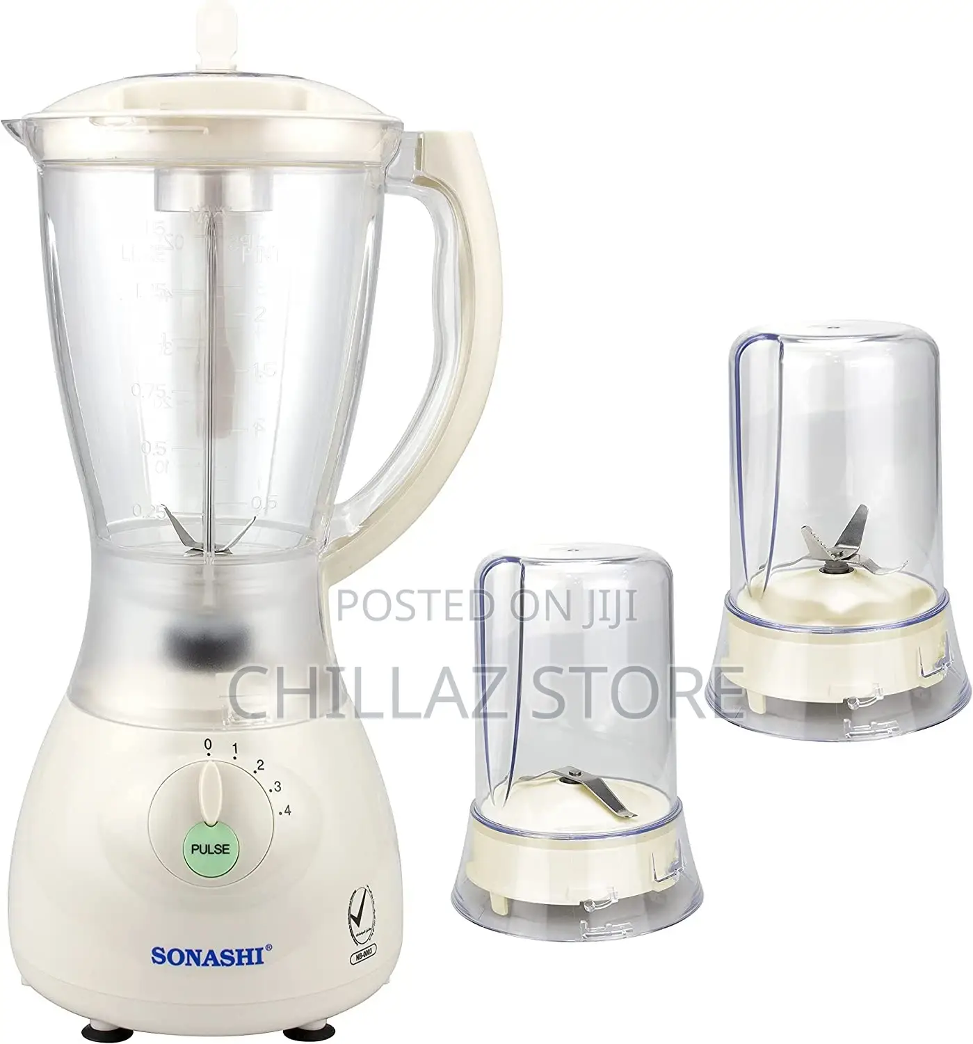 SONASHI 3 in 1 Blender SB-133 – 4 Speed, 550W