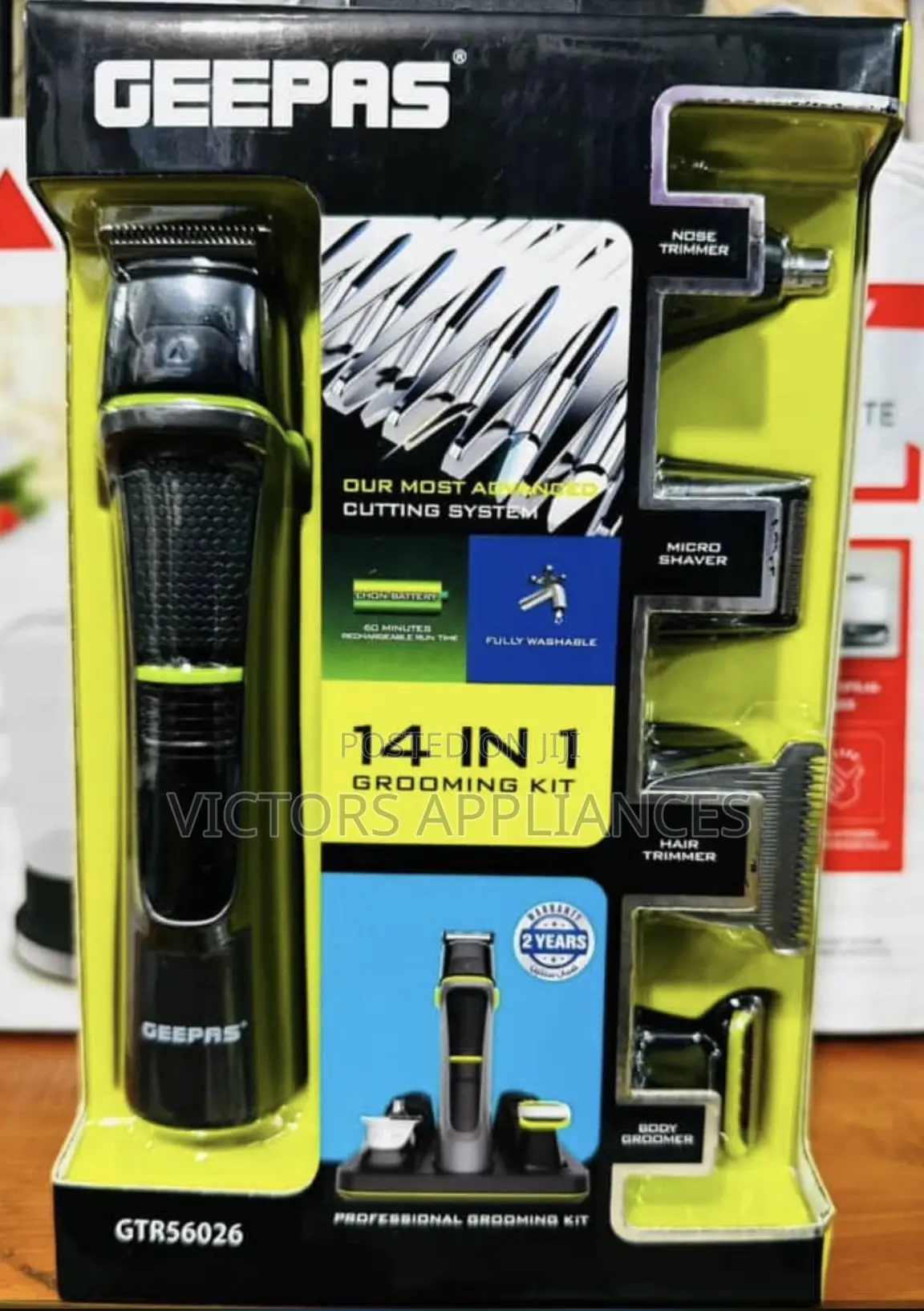 GEEPAS 14in1 Professional Hair Trimmer (Grooming Kit)