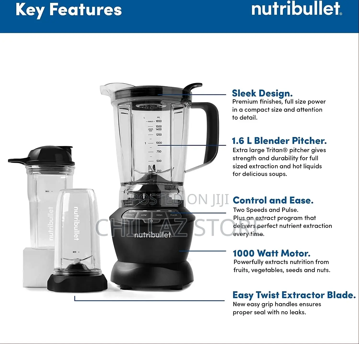 Nutribullet Blender NBC-1049/NBC-10B Smoothie Maker, 1000W