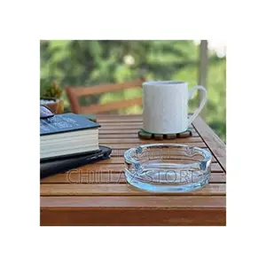 Glass Ashtray for Cigarettes, Portable