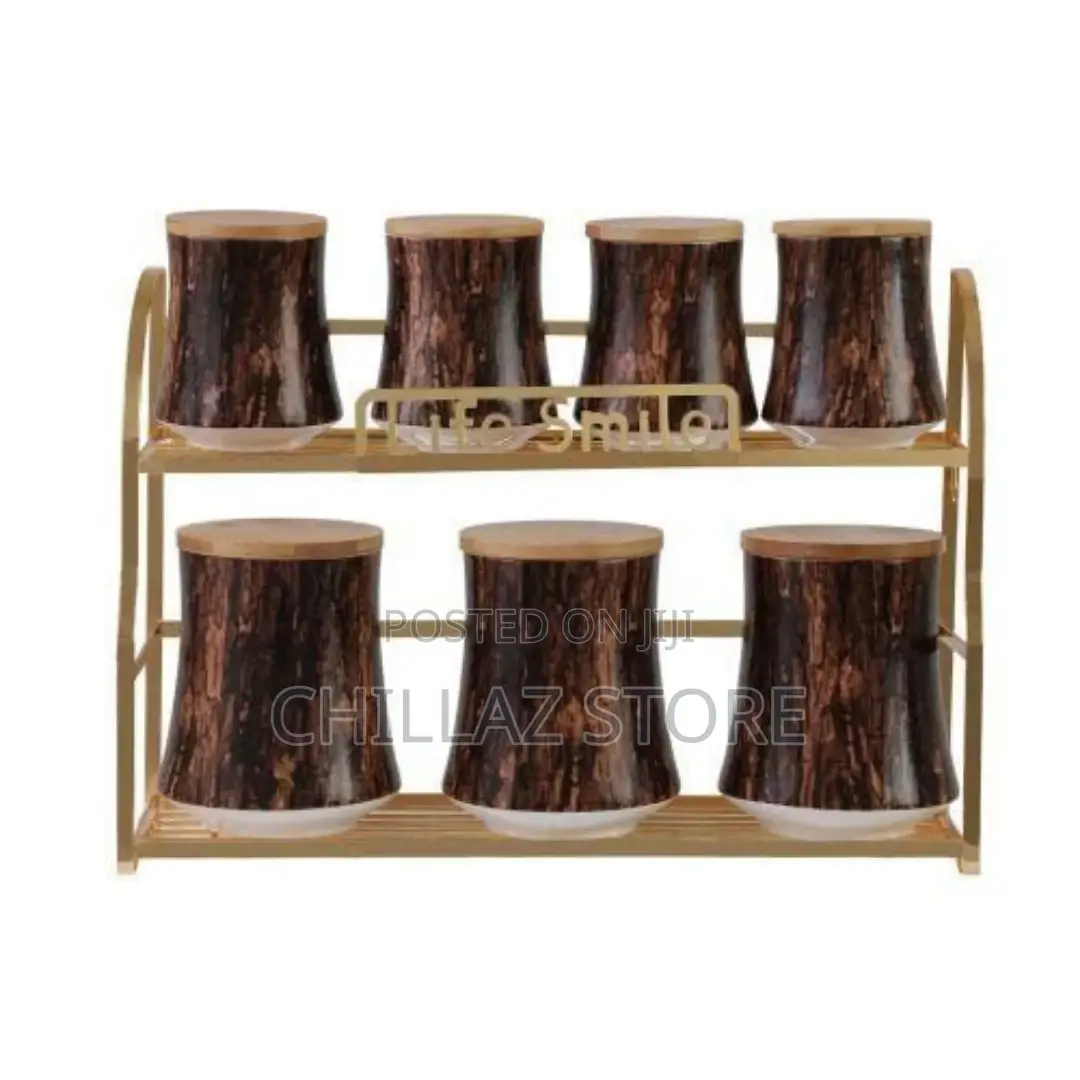 7 Piece Sugar Bowl Coffee Tea Canister Storage Containers
