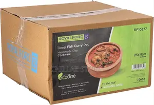 Royalford Deep Fish Curry Pot, 100% Natural Clay,