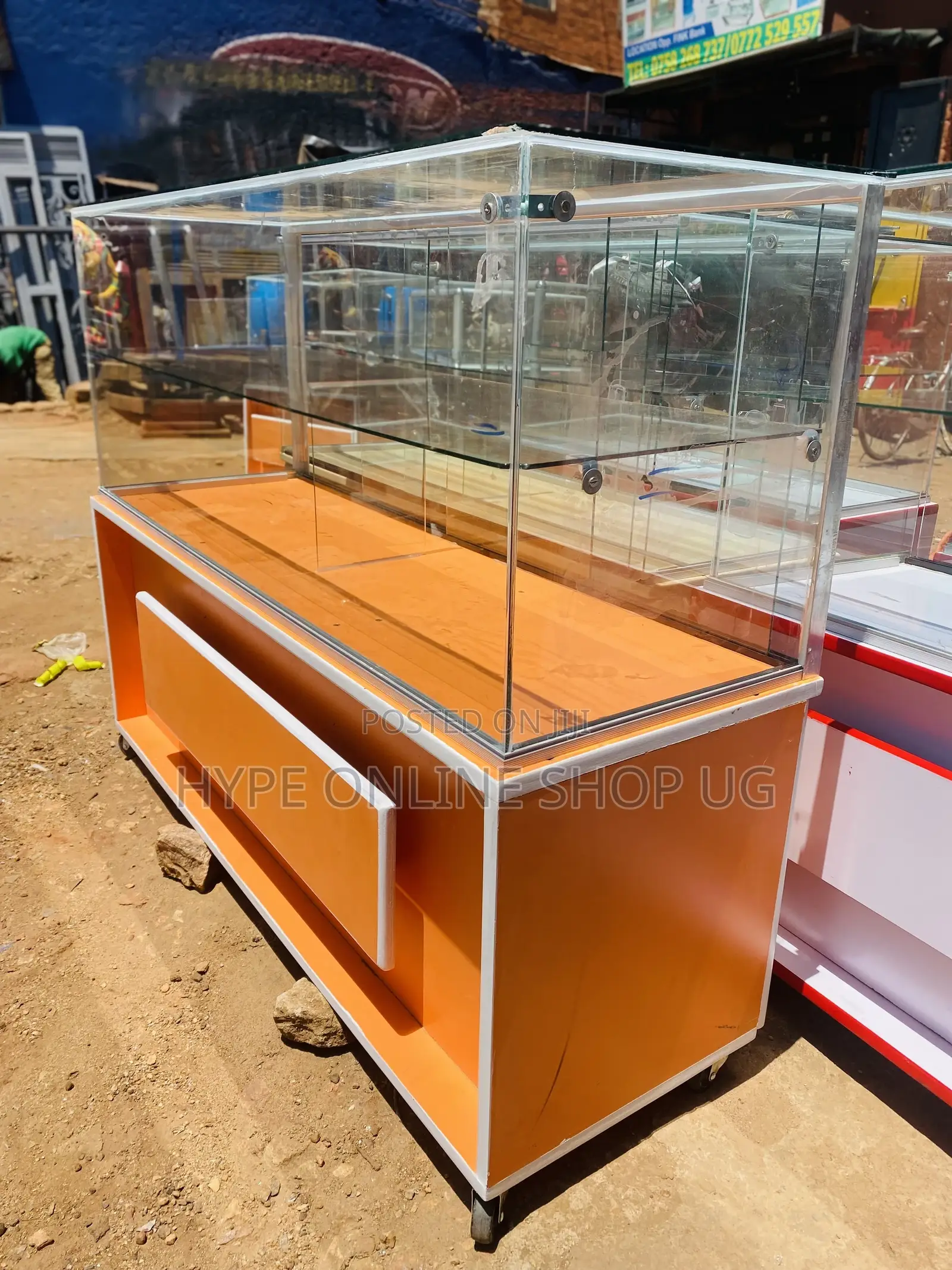 4ft Orange Counter Tables