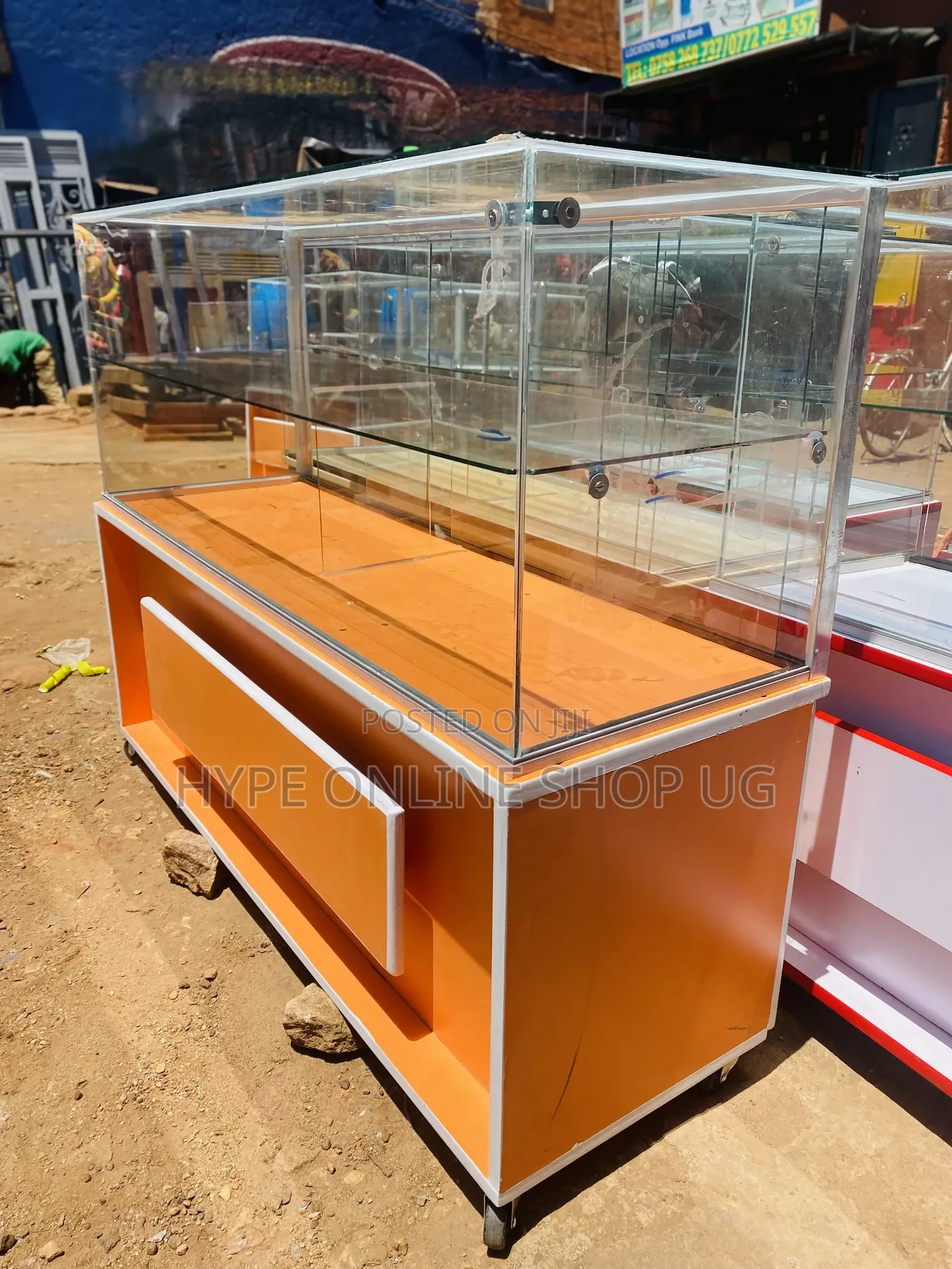 4ft Orange Counter Tables