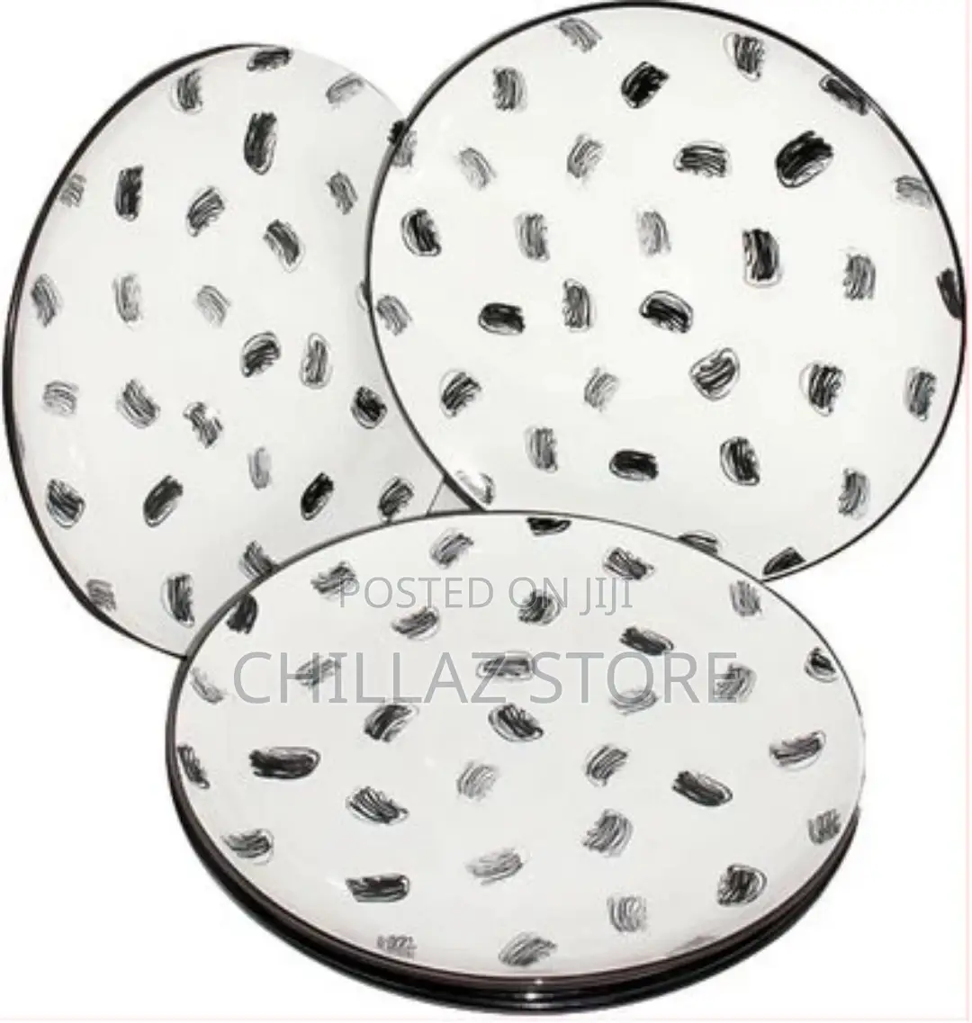 Round Box Design Dinner Plates, 6pcs –