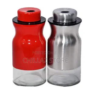 Salt and Pepper Shaker – Red, Silver