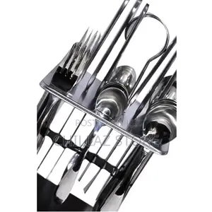 24pcs Cutlery (Forks, Spoons Knives) With a Stand –