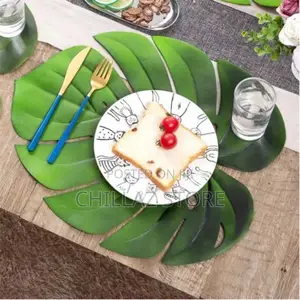 6 PC Leaf Basket Leather Placemat for Dinner Table