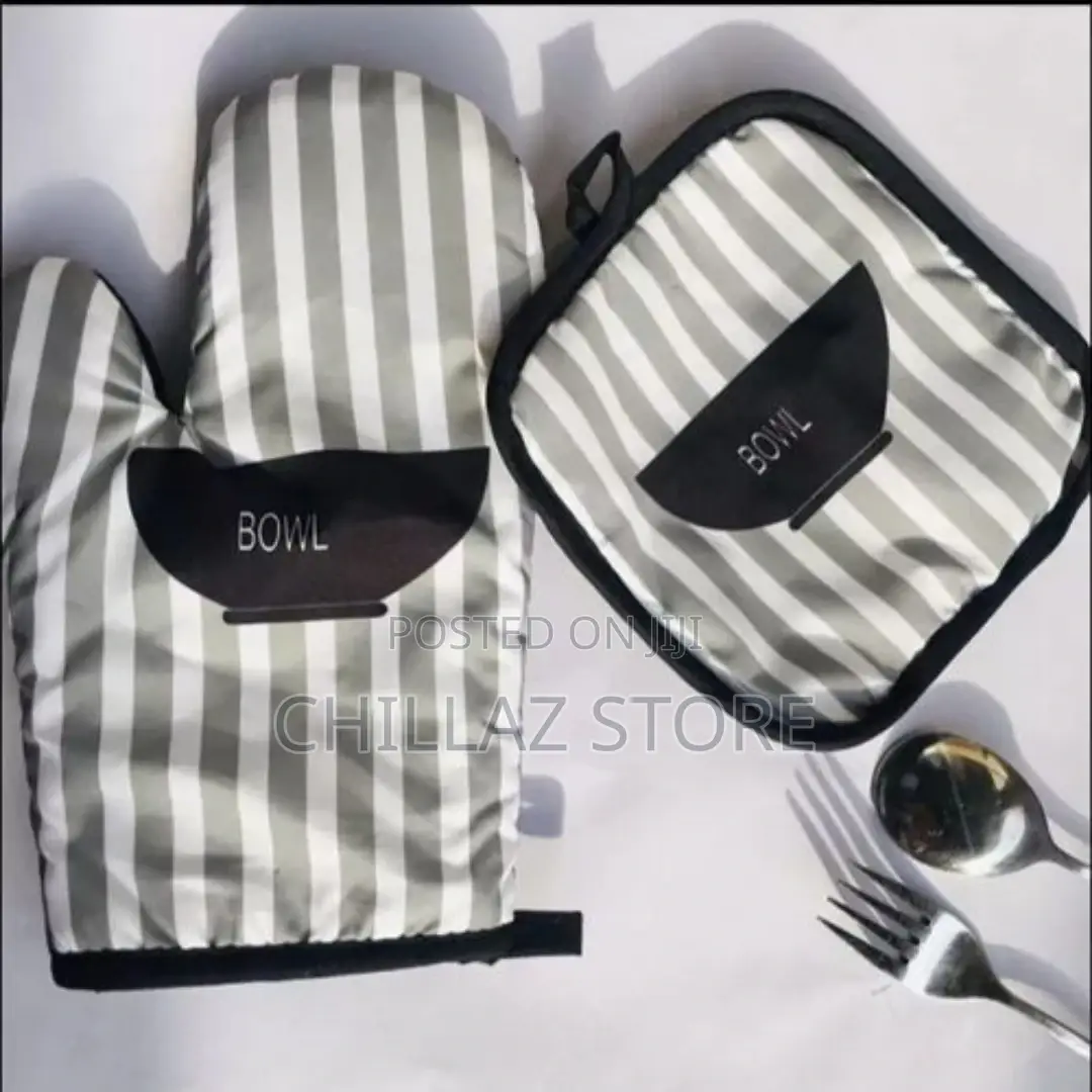 2pc Cotton Multi-Design Oven Mitt and Pot Holder -Multi-