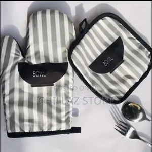 2pc Cotton Multi-Design Oven Mitt and Pot Holder -Multi-