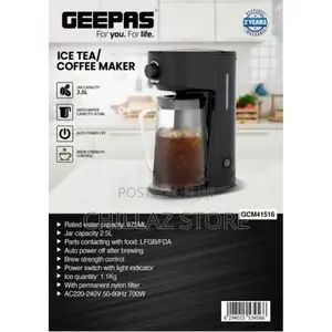 Geepas Ice Tea/ Coffee Maker, With Permanent Nylon Filter,