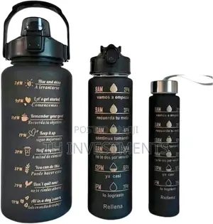 Set of 3 Plastic Bottles.