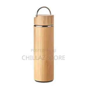 Double Wall Stainless Steel Bamboo Insulating Vacuum Flask