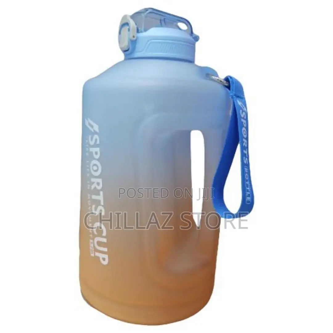 3.78L Time Marked Fitness Jug Outdoor Frosted Water Bottle,