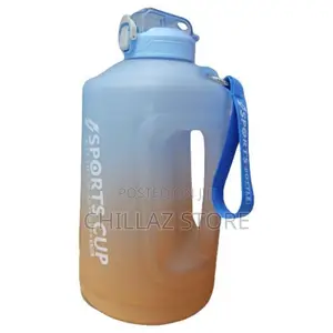 3.78L Time Marked Fitness Jug Outdoor Frosted Water Bottle,