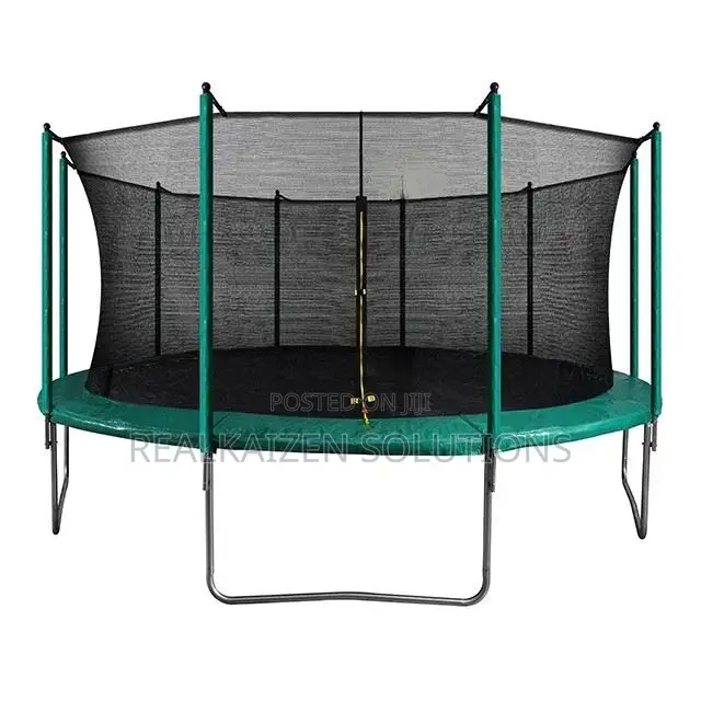 12ft Top Quality Army Green Trampoline Spring Pad Safety Net