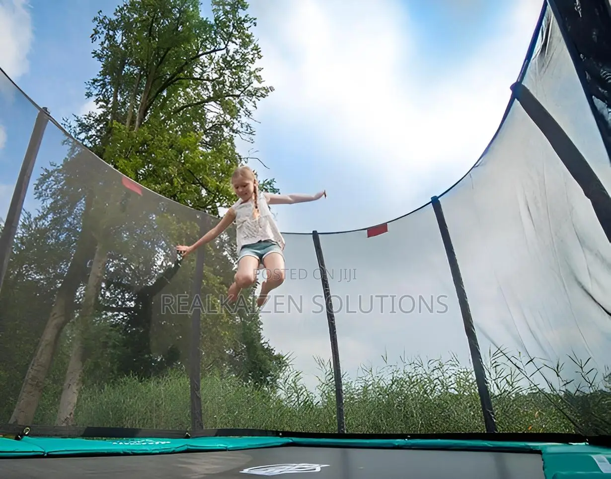 12ft Top Quality Army Green Trampoline Spring Pad Safety Net