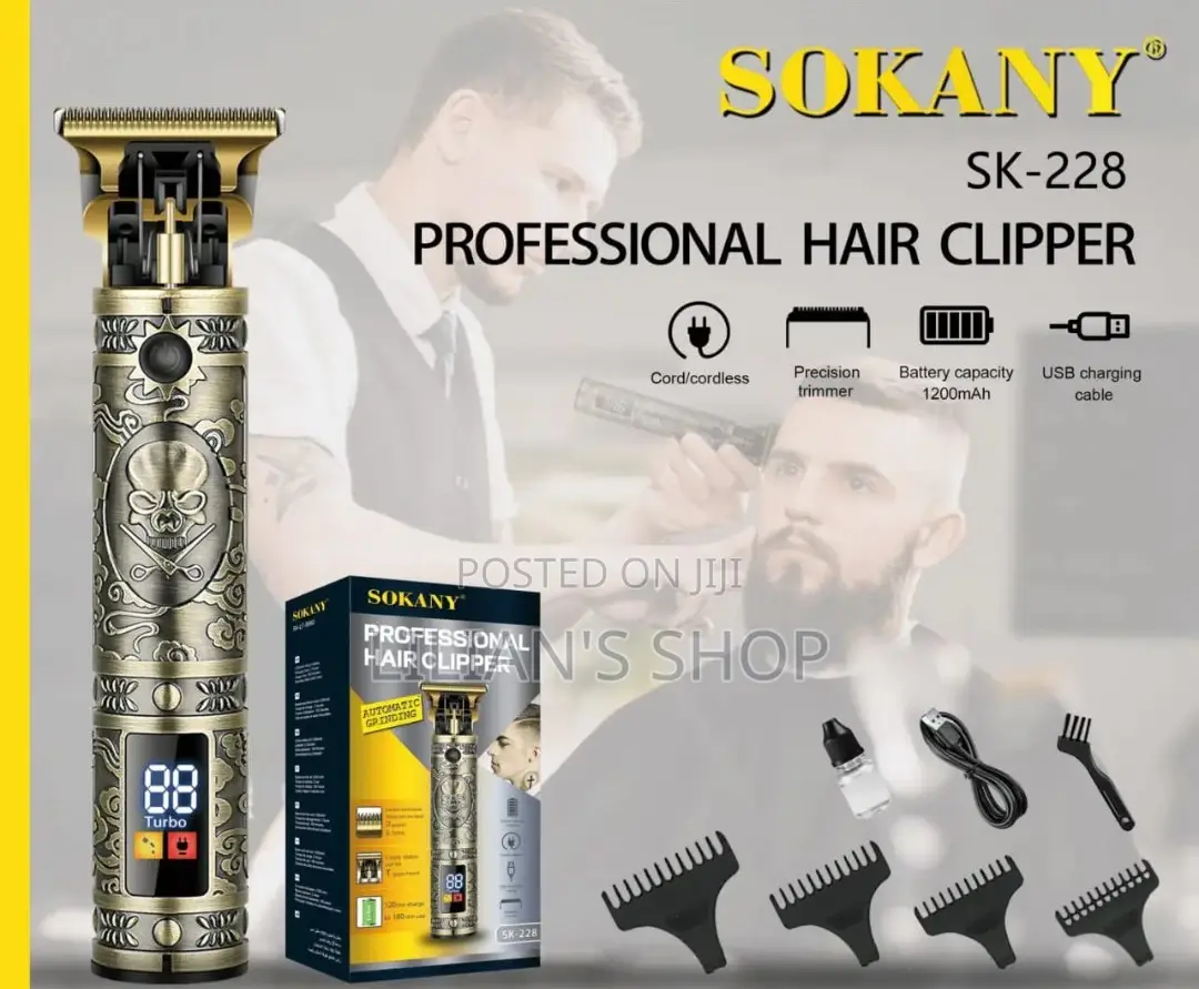 Professional Cordless Sokany Hair Clipper