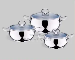 6 Piece Stainless Steel Saucepans Cookware
