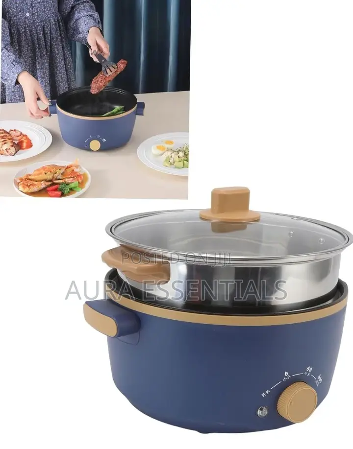 Non - Stick Double Layered Electric Cooking Pot