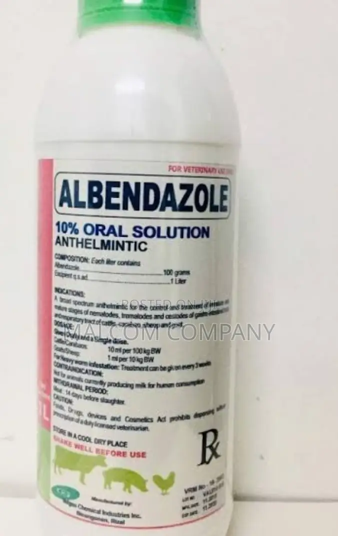 Albendazole Animal Deworming Suspension 1litre