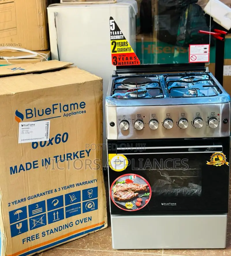 Blueflame Cooker 3gas 1electric 60x60cm Made in Turkey