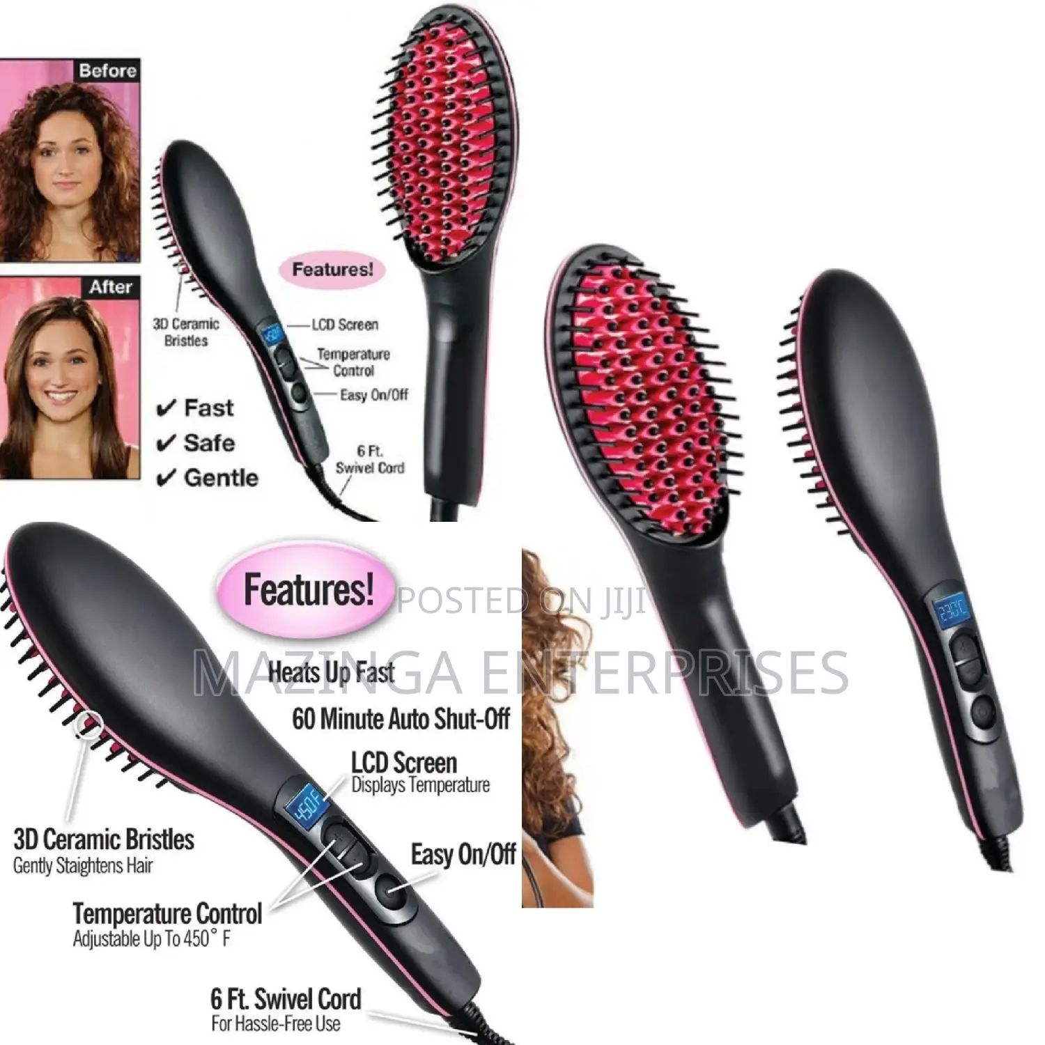 Simply Straight Electric Hair Straightening Brush
