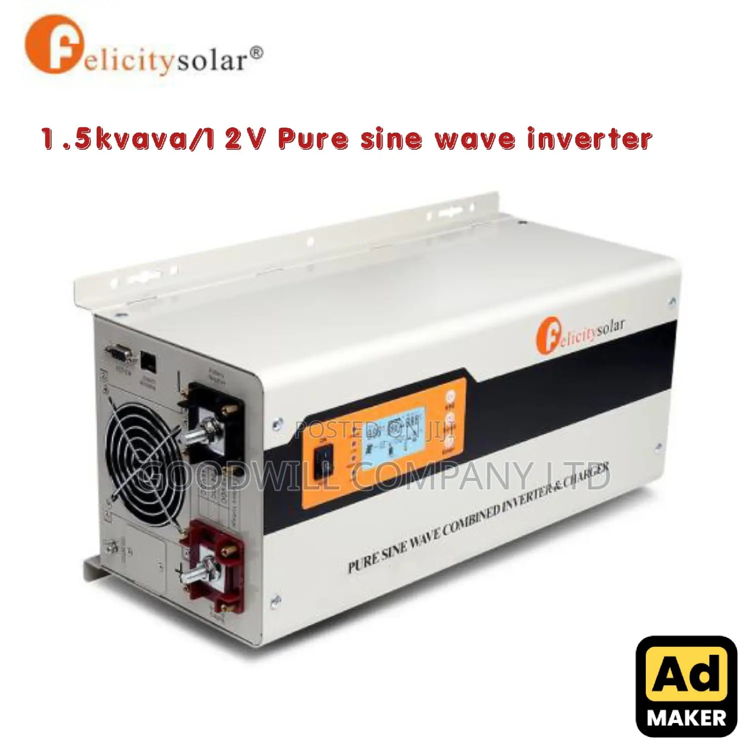 1.5kva/12v Felicity Pure Sine Wave Inverter