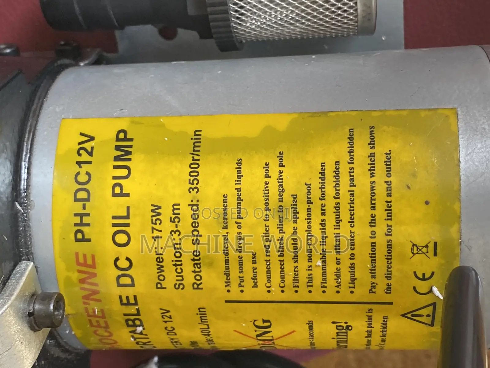 Portable DC OIL PUMP 175w (12v)