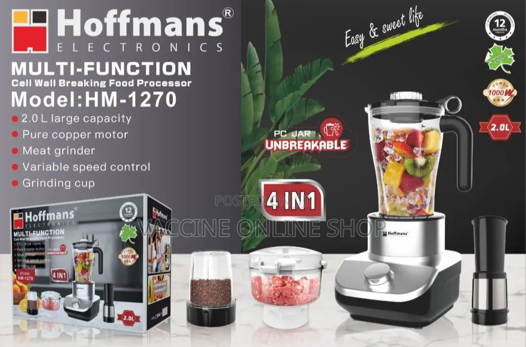 Hoffman 4in1 Blender With Strong Motor/4in1 Blender (053)