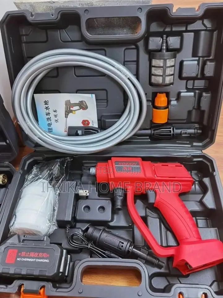 21v Portable Small Black High Pressure Car Gun Washer Dirty