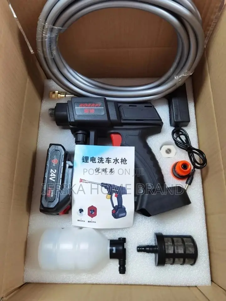 21v Portable Small Black High Pressure Car Gun Washer Dirty