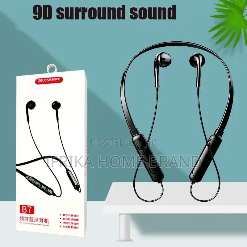 Portable Wireless Bluetooth Headset Neckhanging 9D Surround