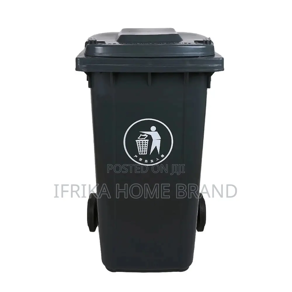 Plastic Dustbin Trash Can 120L Outdoor Trash Garbage Bin