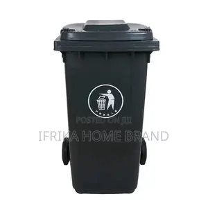 Plastic Dustbin Trash Can 120L Outdoor Trash Garbage Bin