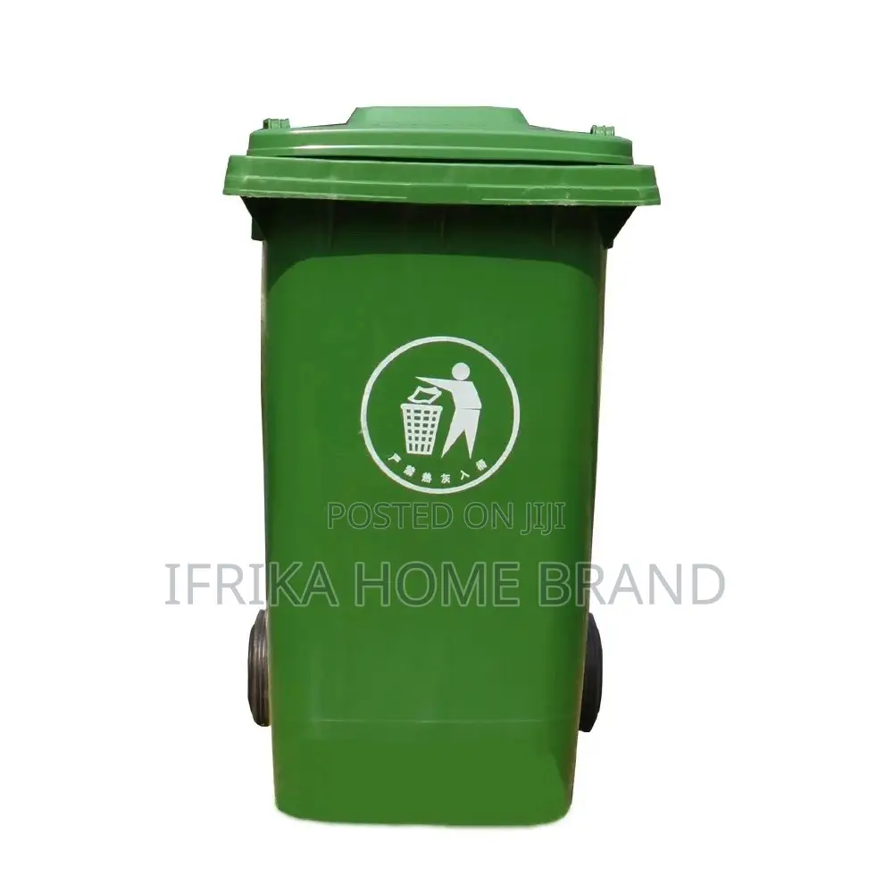 Plastic Dustbin Trash Can 120L Outdoor Trash Garbage Bin
